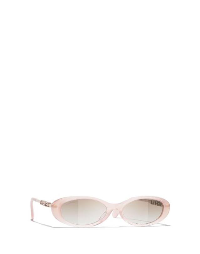 샤넬 [해외직구] 26FW 샤넬 로고 오벌 선글라스 CH5565 183013 GRADIENT BEIGE 착용컷