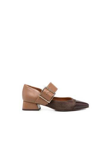 [해외직구] 26FW 치에 미하라 힐 펌프스 HEBAS49 TAUPE BROWN NEUTRALS