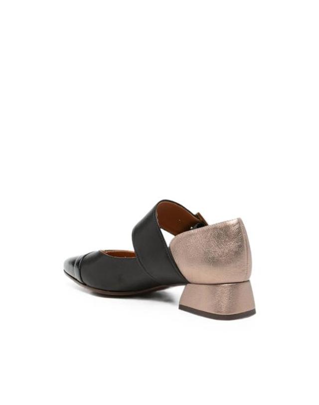 치에 미하라 [해외직구] 26FW 치에 미하라 힐 펌프스 HEBAS49 NEGRO BLACK GOLD 착용컷