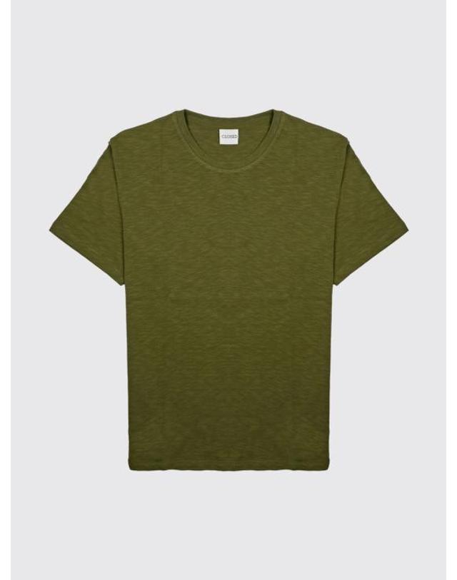 클로즈드 [해외직구] 26SS 클로즈드 반팔 티셔츠 C8502645CEM 614 Green 착용컷