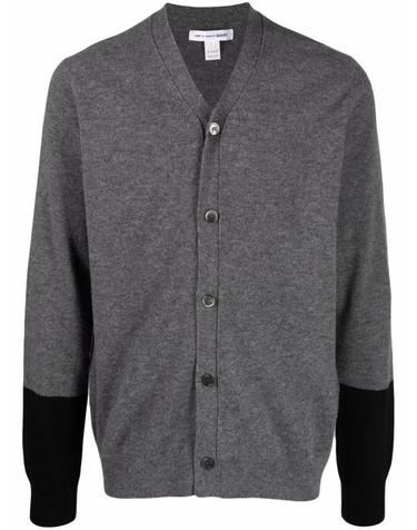 [해외직구] 25FW 꼼데가르송 파인 니트 버튼업 가디건 FZ N109 3 TOP GREY BLACK
