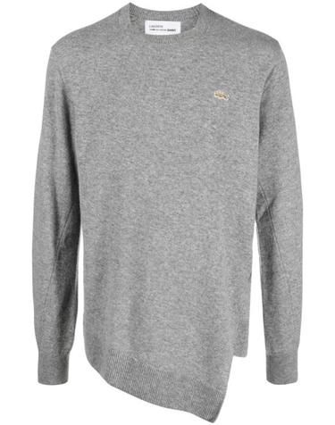 [해외직구] 23FW 꼼데가르송 x 라코스테 코튼 스웨터 FLN006 1 GREY