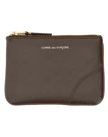 [해외직구] 26FW 꼼데가르송 클래식 레더 라인 파우치 SA8100 BROWN