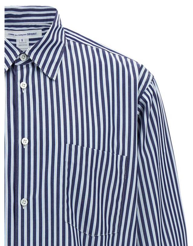꼼데가르송 [해외직구] 25SS 꼼데가르송 긴팔 셔츠 FZB218PER3 Blue 착용컷
