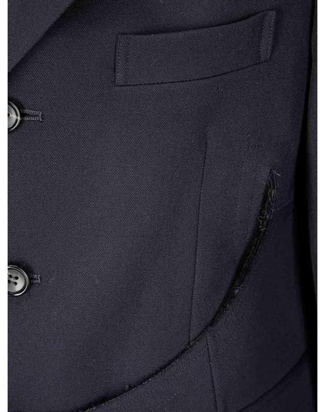 꼼데가르송 [해외직구] 25SS 꼼데가르송 수트 자켓 ROJ001S252 Dark Blue 착용컷
