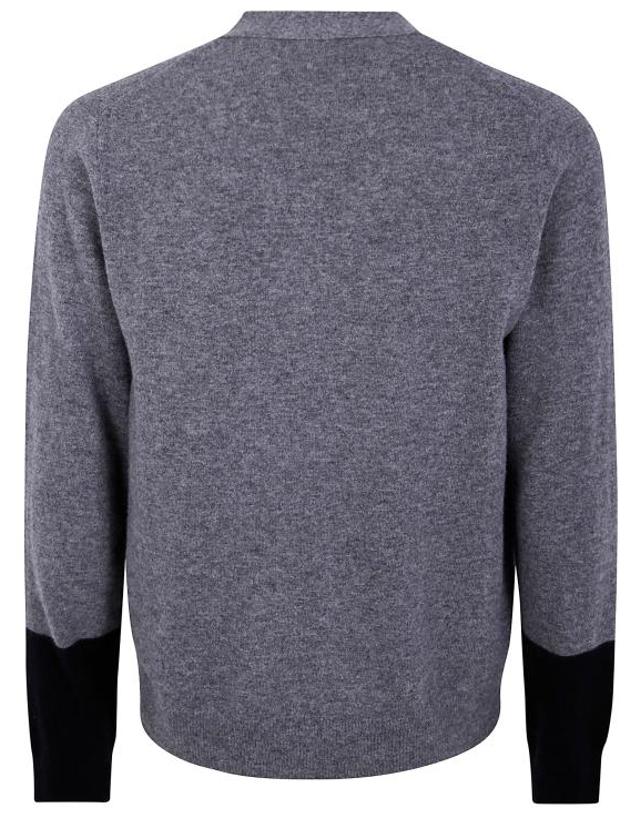 꼼데가르송 [해외직구] 25FW 꼼데가르송 파인 니트 버튼업 가디건 FZ N109 3 TOP GREY BLACK 착용컷