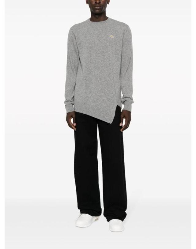 꼼데가르송 [해외직구] 23FW 꼼데가르송 x 라코스테 코튼 스웨터 FLN006 1 GREY 착용컷