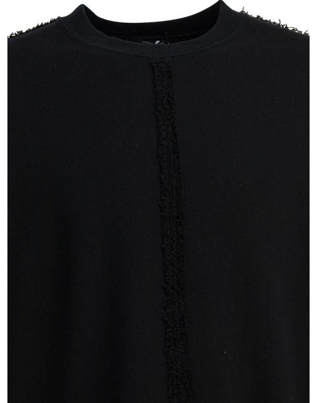 꼼데가르송 [해외직구] 25FW 꼼데가르송 코튼 크루넥 스웨트셔츠 HP T014 W251 BLACK Black 착용컷