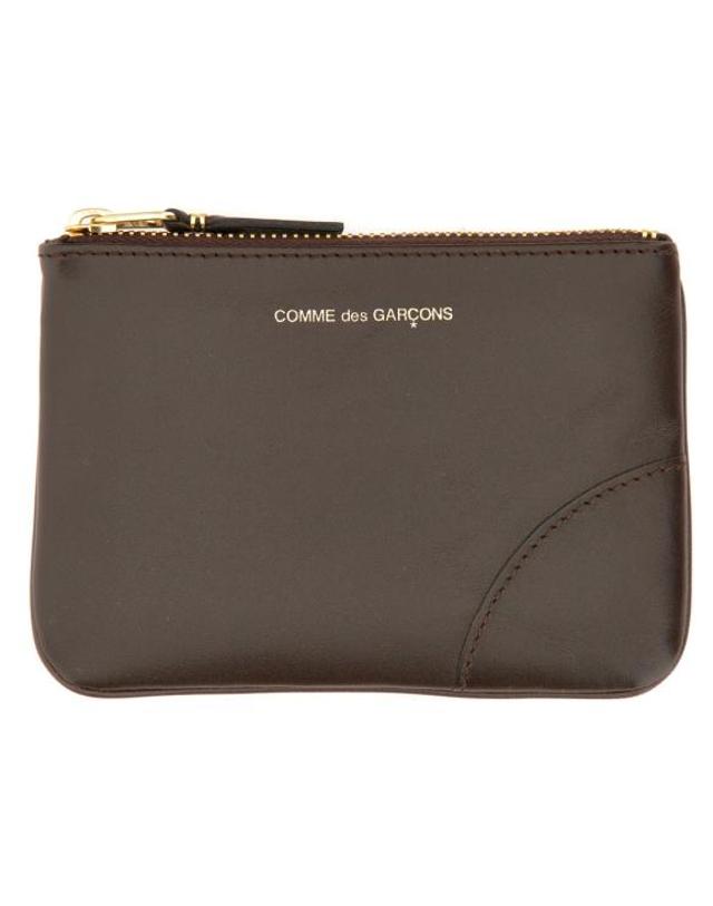 꼼데가르송 [해외직구] 26FW 꼼데가르송 클래식 레더 라인 파우치 SA8100 BROWN 착용컷