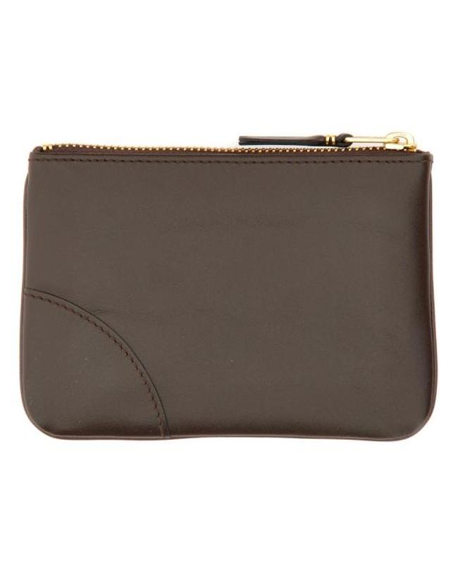 꼼데가르송 [해외직구] 26FW 꼼데가르송 클래식 레더 라인 파우치 SA8100 BROWN 착용컷