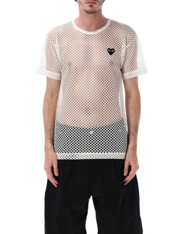 [해외직구] 26SS 꼼데가르송 반팔 티셔츠 AXT352051 WHITE