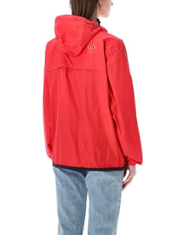 꼼데가르송 [해외직구] 26SS 꼼데가르송 X 까웨 윈드 레인 자켓 AZ J501 051 2 Rosso 착용컷