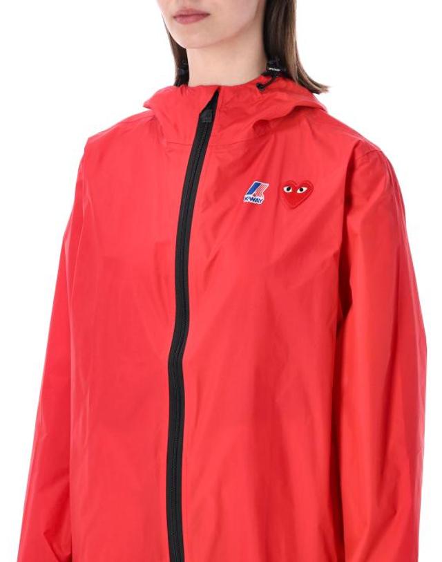 꼼데가르송 [해외직구] 26SS 꼼데가르송 X 까웨 윈드 레인 자켓 AZ J501 051 2 Rosso 착용컷