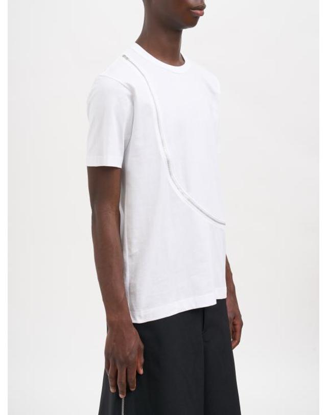 꼼데가르송 [해외직구] 26SS 꼼데가르송 반팔 티셔츠 NFQT011051WHITE 착용컷