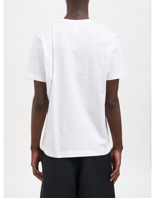 꼼데가르송 [해외직구] 26SS 꼼데가르송 반팔 티셔츠 NFQT011051WHITE 착용컷