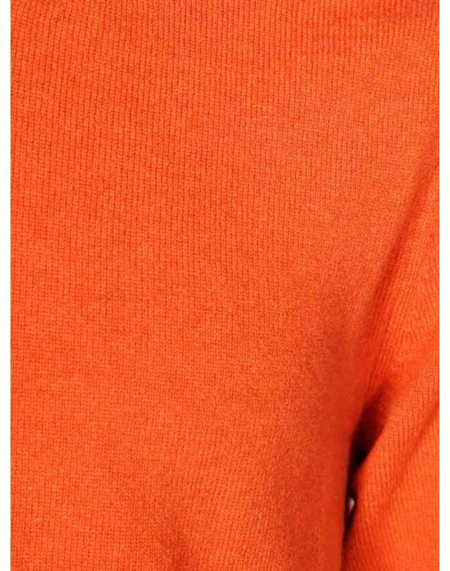 꼼데가르송 [해외직구] 25FW 꼼데가르송 라운드 넥 울 스웨터 FPN007W255 Orange 착용컷