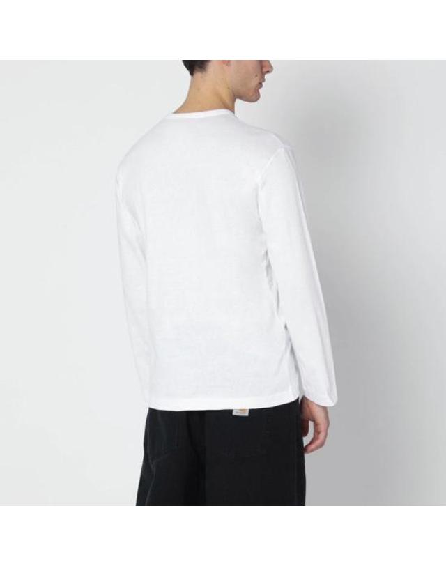 꼼데가르송 [해외직구] 26FW 꼼데가르송 긴팔 티셔츠 AXT118051CO WHT WHITE 착용컷