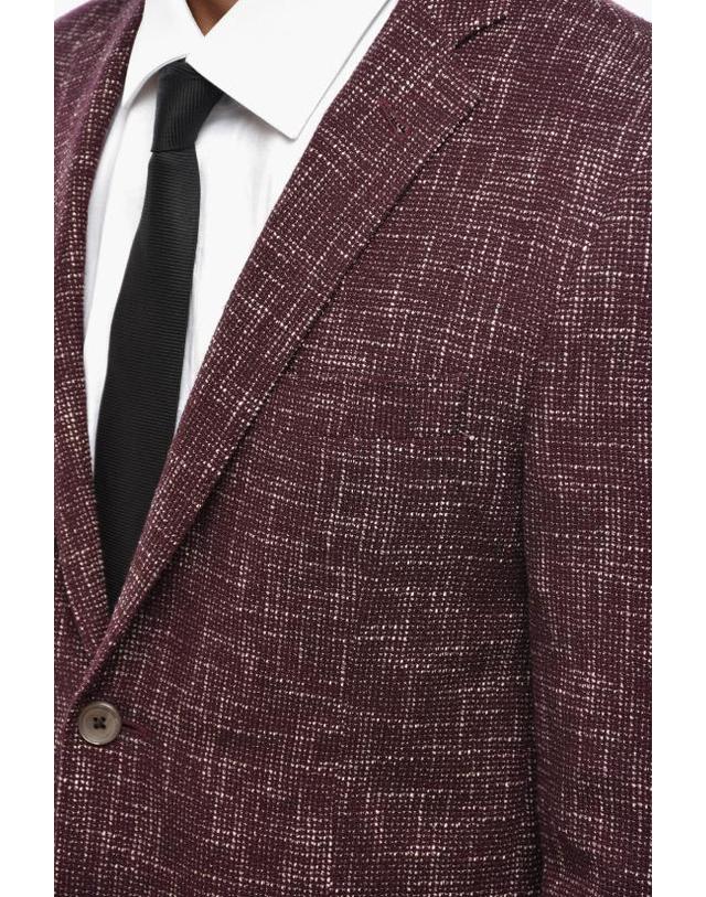 꼬르넬리아니 [해외직구] 꼬르넬리아니 수트 자켓 85XY72 0118350 040 Burgundy 착용컷