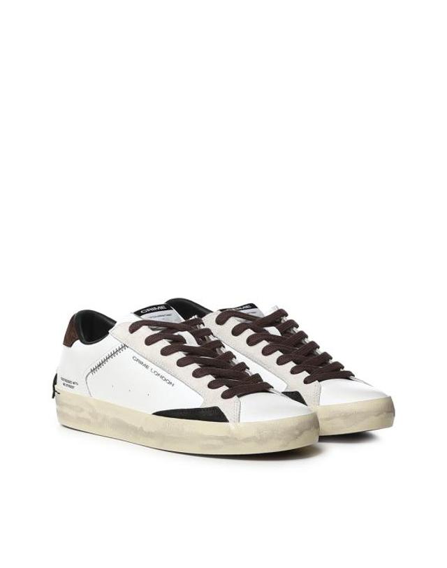 크라임런던 [해외직구] 26FW 크라임런던 스니커즈 10003AA9 WHITE BROWN 착용컷