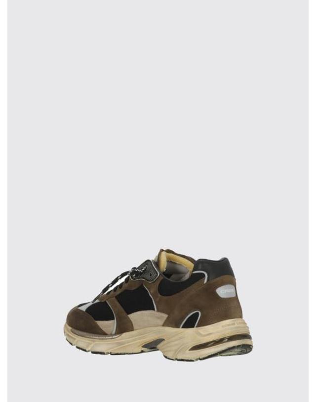 크라임런던 [해외직구] 26FW 크라임런던 스니커즈 10401AA9 31 FUGITIVE 9094CEMENT Brown 착용컷