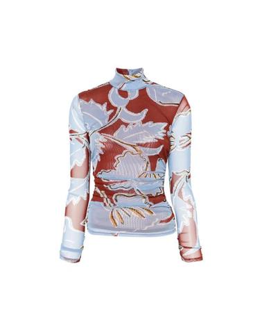 [해외직구] 26FW 다이앤 본 퍼스텐버그 탑 T028ECRGMTMESH CRGMT BLUE RED