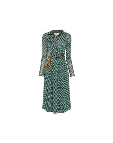 [해외직구] 26FW 다이앤 본 퍼스텐버그 롱 원피스 D805ASPPTOMESH SPPTO BLUE GREEN