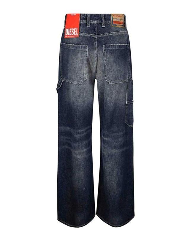 디젤 [해외직구] 24FW 디젤 스트레이트 팬츠 A0968709J9101 BLUE 착용컷