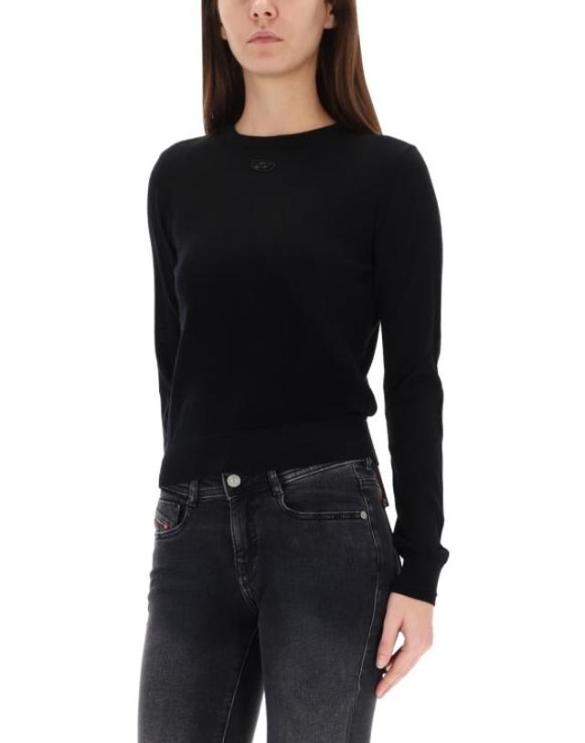 디젤 [해외직구] 25FW 디젤 M 알리네사 컷아웃 로고 울 점퍼 A17498 0DCCH9XX BLACK 착용컷