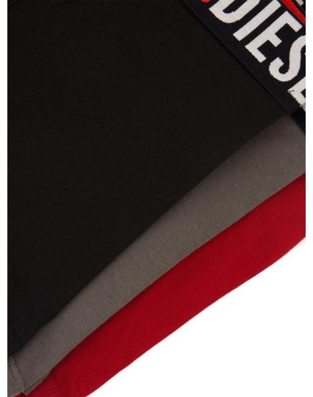 디젤 [해외직구] 26SS 디젤 Umbx 데미안 박서 브리프 3팩 00ST3V0DDAIE7449 Black Grey Red 착용컷