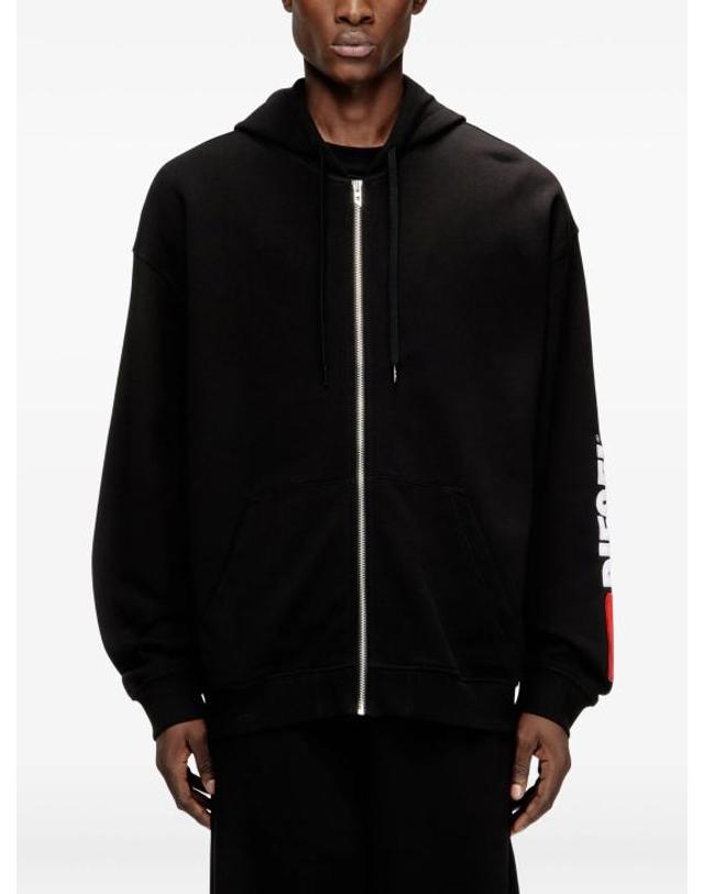 디젤 [해외직구] 26FW 디젤 s boxt zip hood div 후드집업 A200220GEAD 9XX BLACK 착용컷