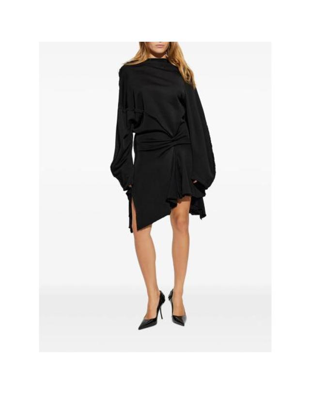 디젤 [해외직구] 26FW 디젤 미디 원피스 A22242 0WEBI 900 BLACK 착용컷