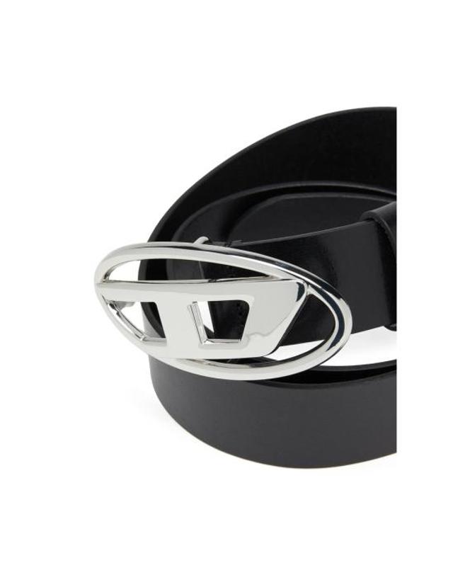 디젤 [해외직구] 26FW 디젤 B 1DR W 레더 가죽 벨트 D 버클 X08727 PR666 H6528 BLACK SILVER 착용컷