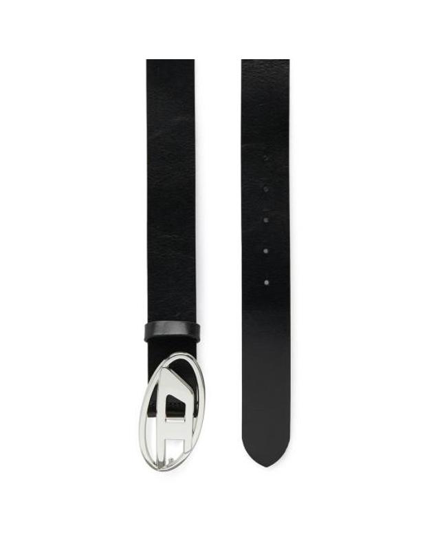 디젤 [해외직구] 26FW 디젤 B 1DR W 레더 가죽 벨트 D 버클 X08727 PR666 H6528 BLACK SILVER 착용컷