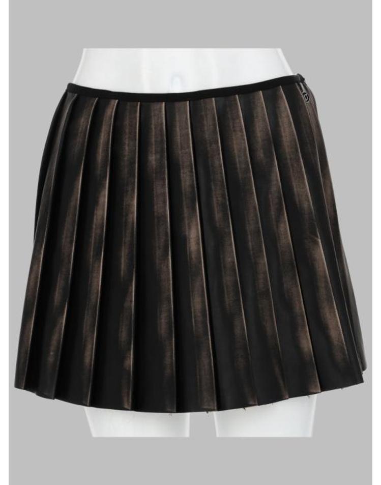 DIESEL [해외] 26SS 디젤 Short pleated distressed effect 스커트 A21153 0ALBP9XX BROWN E7Y4XX69908