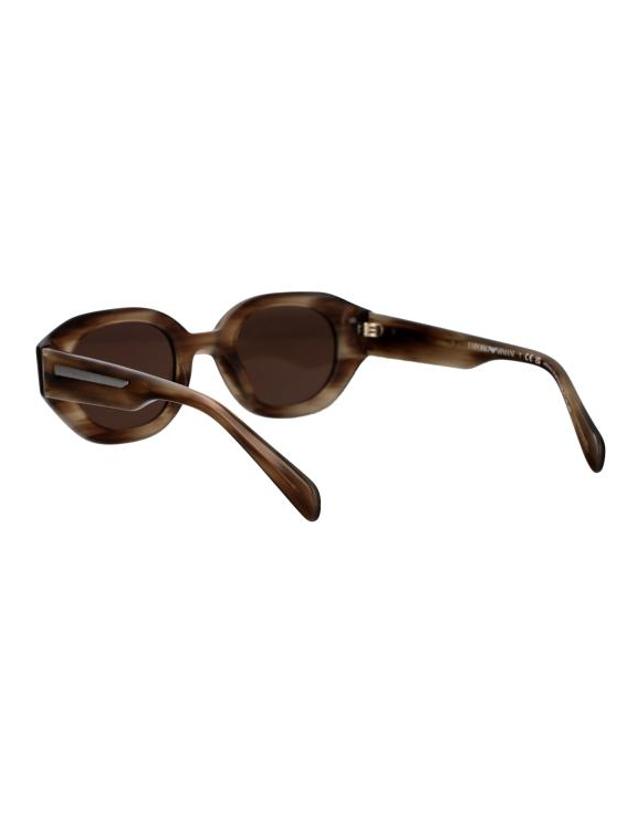 엠포리오 아르마니 [해외직구] 25SS 엠포리오 아르마니 선글라스 0EA4230U 614973 SHINY STRIPED BROWN 착용컷