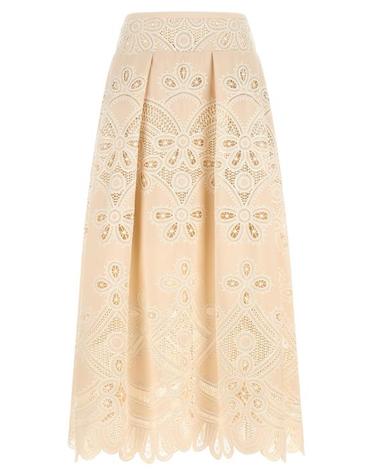 [해외직구] 26FW 엘리 사브 롱 스커트 SK360NP26COE16CREAM White