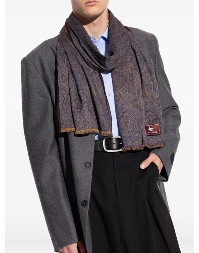 에트로 [해외직구] 25FW 에트로 머플러 스카프 MATA0058AQ245 S9865 BURGUNDY 착용컷