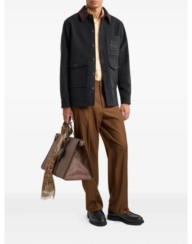 에트로 [해외직구] 25FW 에트로 긴팔 셔츠 MRIC005499SP5F0 X0820 PRINT ON BEIGE BASE 착용컷