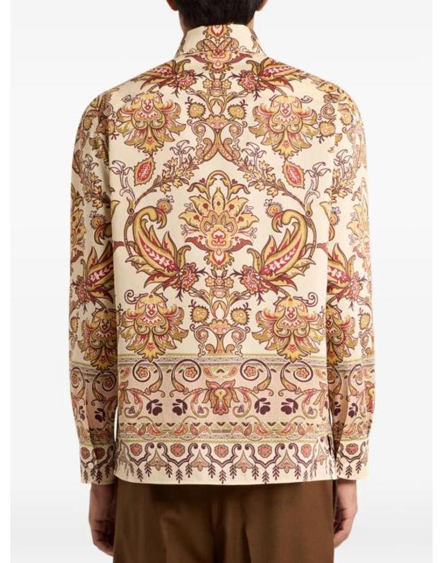 에트로 [해외직구] 25FW 에트로 긴팔 셔츠 MRIC005499SP5F0 X0820 PRINT ON BEIGE BASE 착용컷