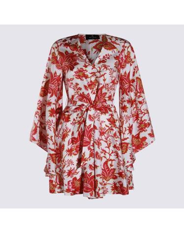 [해외직구] 26SS 에트로 미디 원피스 WRHA0523 AKH15X0808 FUCSIA WHITE