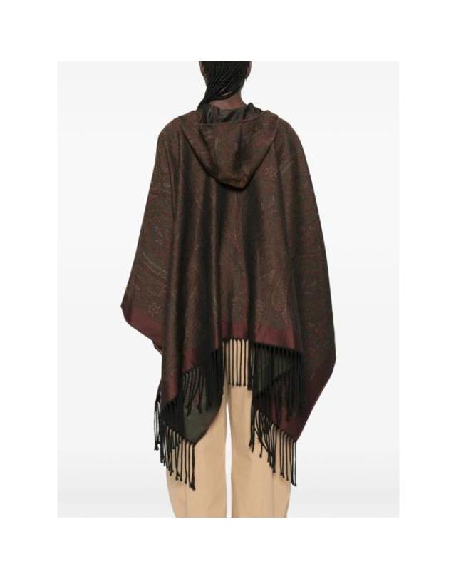 에트로 [해외직구] 26FW 에트로 케이프 99TJB1X WRBD0027 S9865 BROWN 착용컷