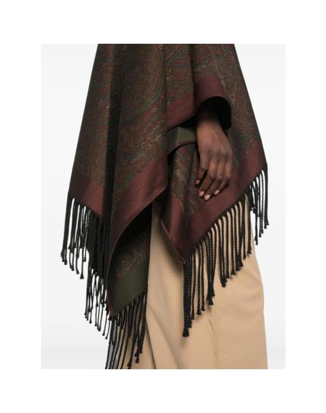 에트로 [해외직구] 26FW 에트로 케이프 99TJB1X WRBD0027 S9865 BROWN 착용컷