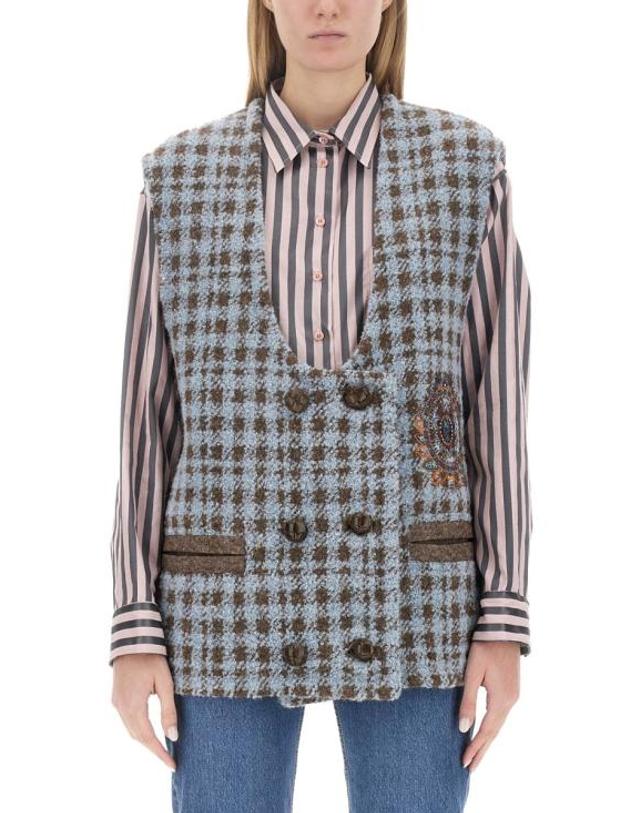 에트로 [해외직구] 23FW 에트로 베스트 11558 72510250 MULTICOLOR 착용컷