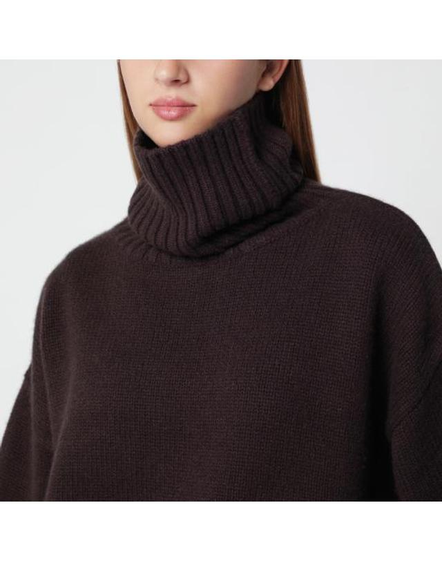 익스트림 캐시미어 [해외직구] 26FW 익스트림캐시미어 터틀넥 020 074 01WS Brown 착용컷