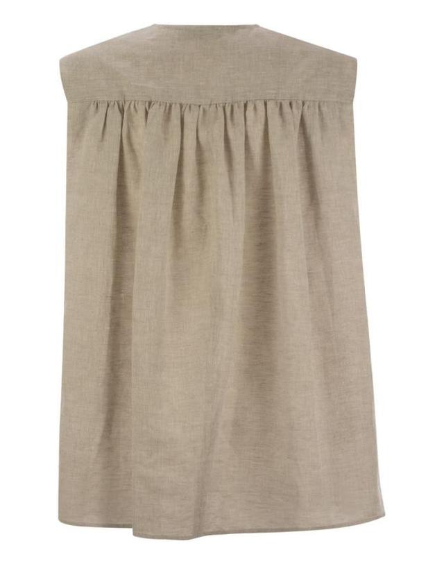 파비아나 필리피 [해외직구] 25SS 파비아나 필리피 민소매 티셔츠 TPD275F595 1259 BEIGE 착용컷