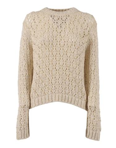 [해외직구] 26SS 파비아나 필리피 시퀸 코튼 리본 스웨터 MAD276F101M102 Neutrals