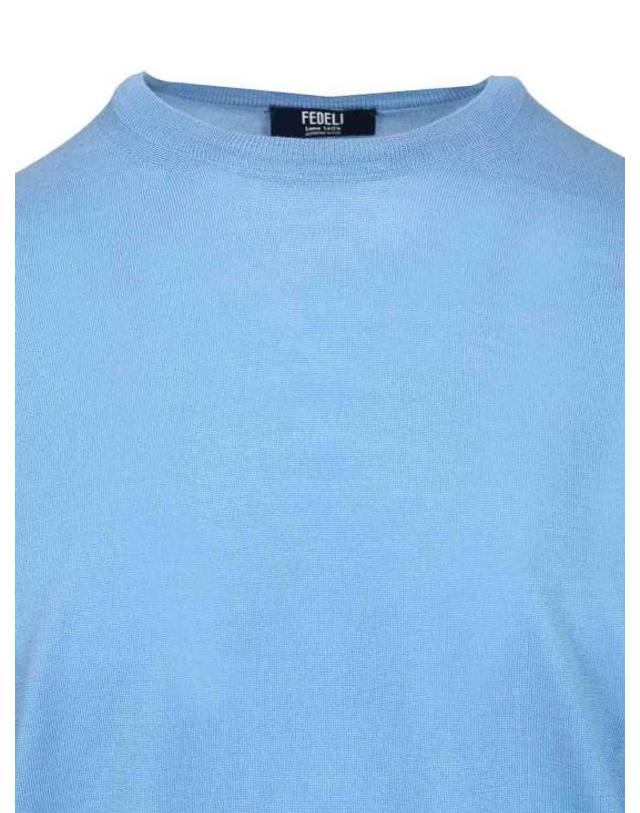 페델리 [해외직구] 26SS 페델리 스웨터 MU00701283 LIGHT BLUE 착용컷