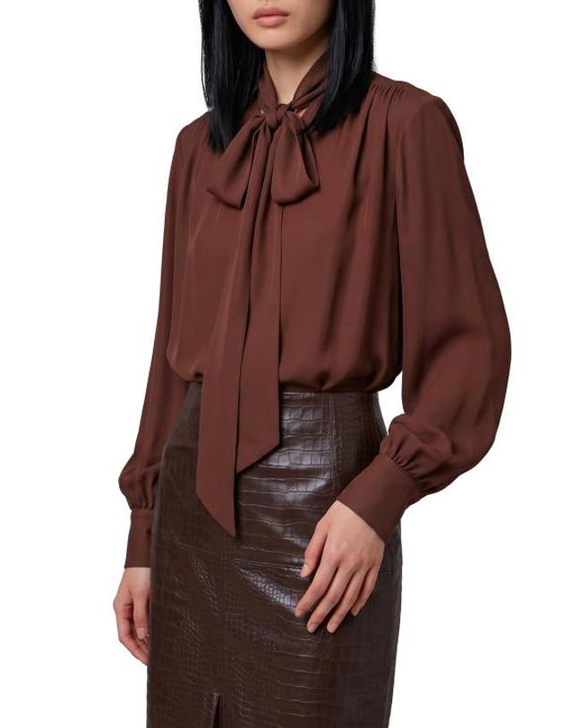 페데리카 토시 [해외직구] 26FW 페데리카 토시 블라우스 31107 BROWN 착용컷