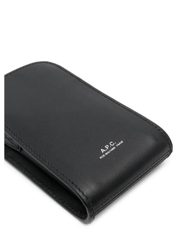 아페세 [해외직구] 23FW 아페쎄 제임스 레더 미니백 PXAWVH61756LZZ Black 착용컷