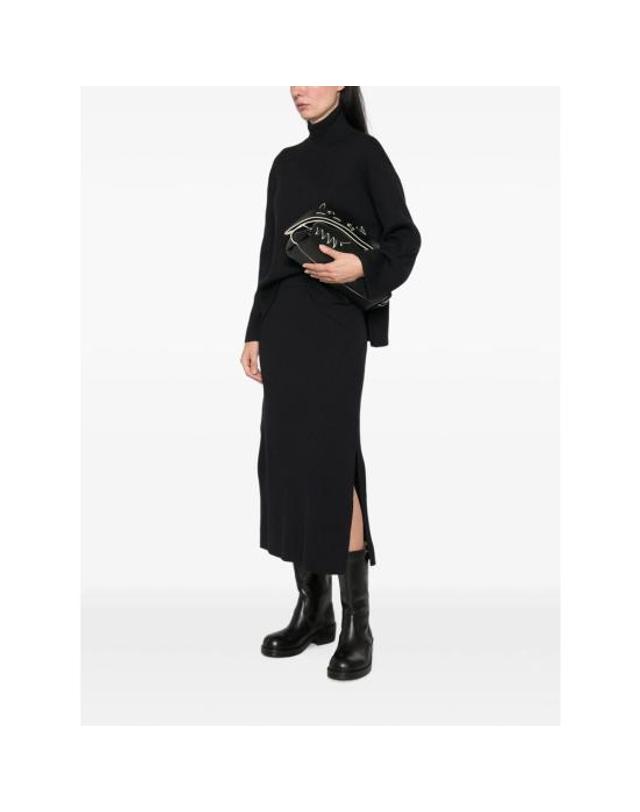 아페세 [해외직구] 26FW 아페쎄 미디 스커트 WVAXU F06525 IAK BLACK 착용컷